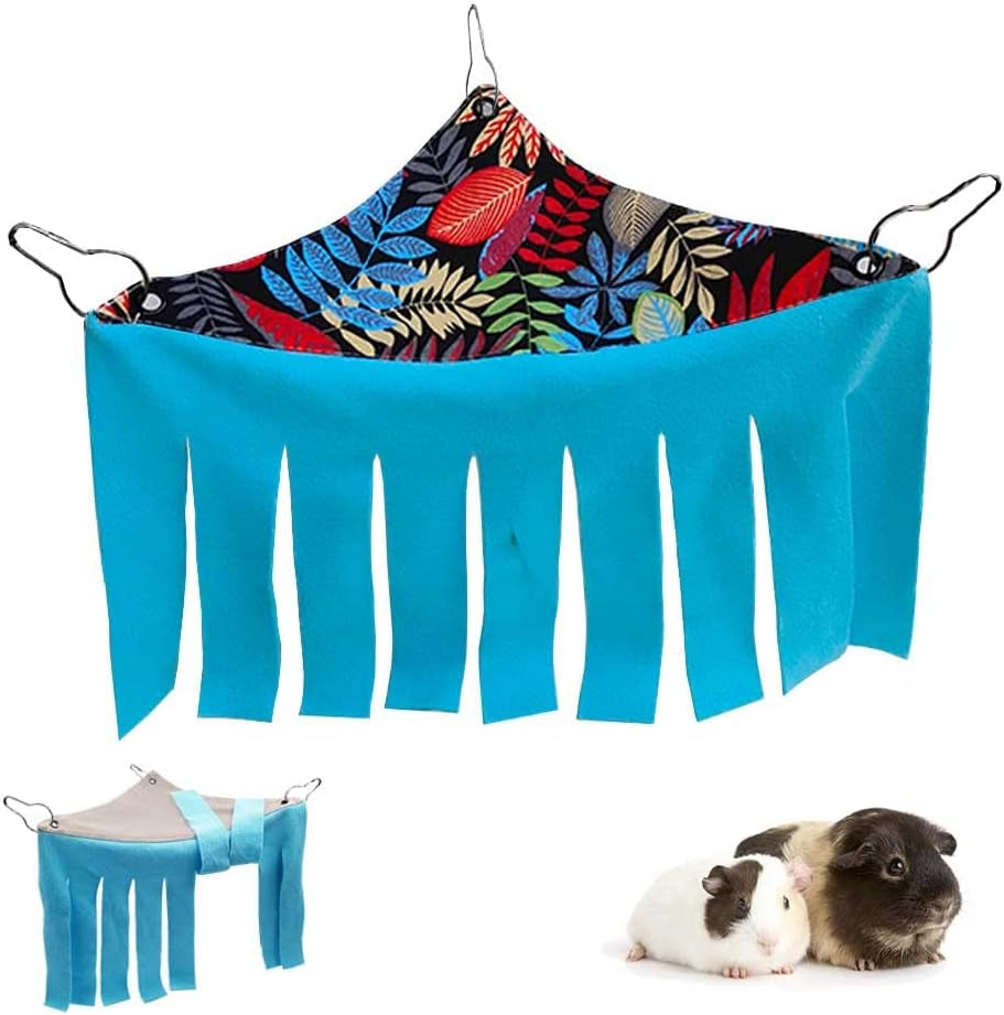 Guinea Pig Hideout Hideaway Corner Fleece Toys Cage Accessories