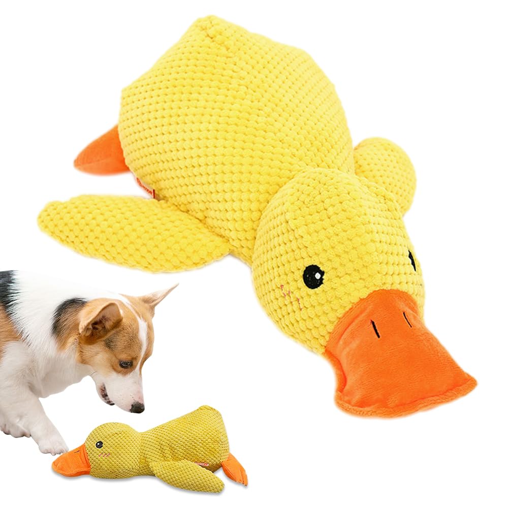 Durable Yellow Duck Dog Companion Toy