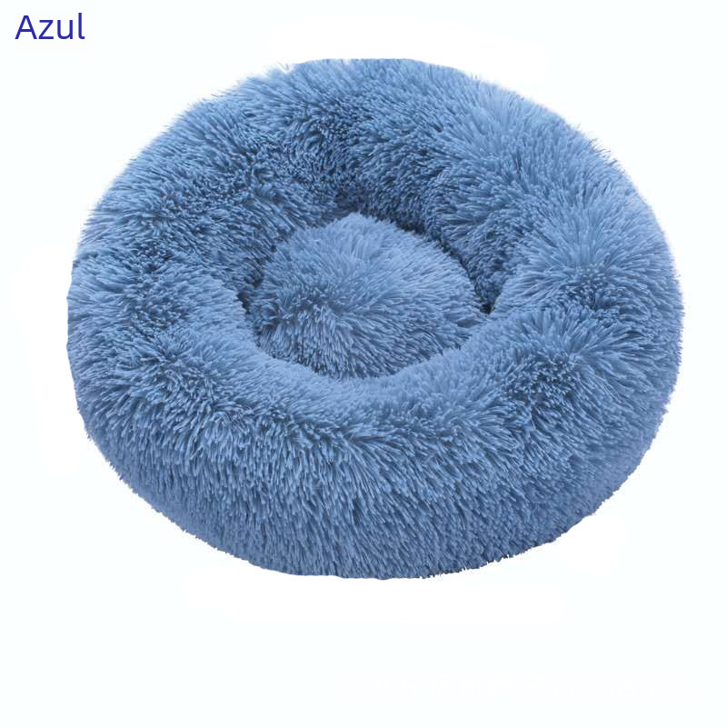 Round Plush Pet Bed for Dogs and Cats - Manufacturer Direct