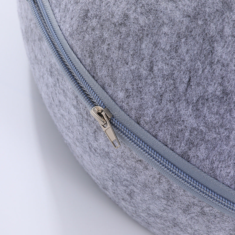 Eggshell Felt Cat Bed - Year-round Semi-closed Nest