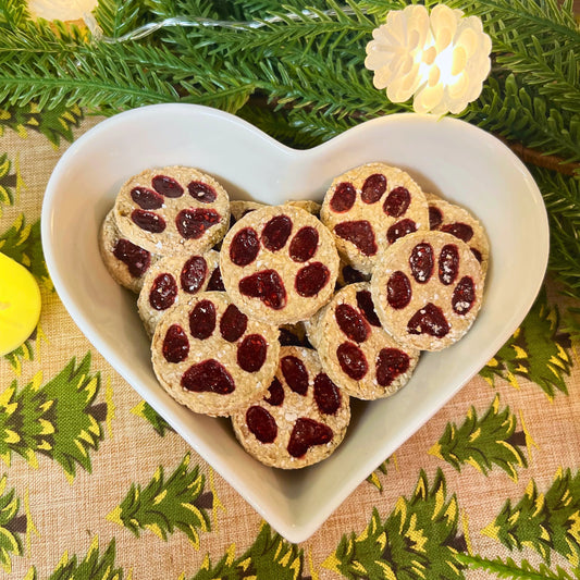 Biscuits confiture empreinte de patte
