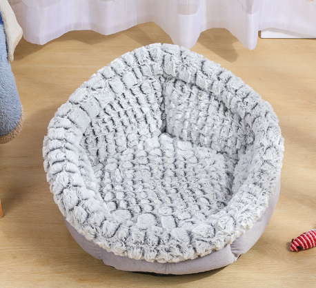 Plush Bed for Cats & Small Dogs