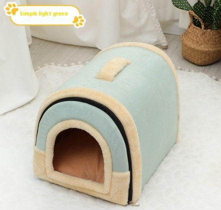Portable Round Pet Bed with Handle