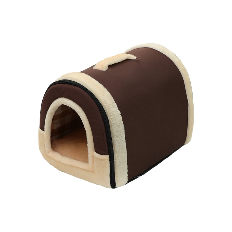 Portable Round Pet Bed with Handle
