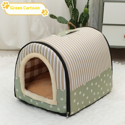 Portable Round Pet Bed with Handle