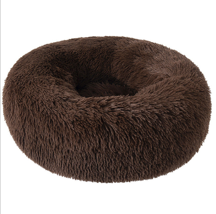 Round Plush Pet Bed for Dogs and Cats - Manufacturer Direct