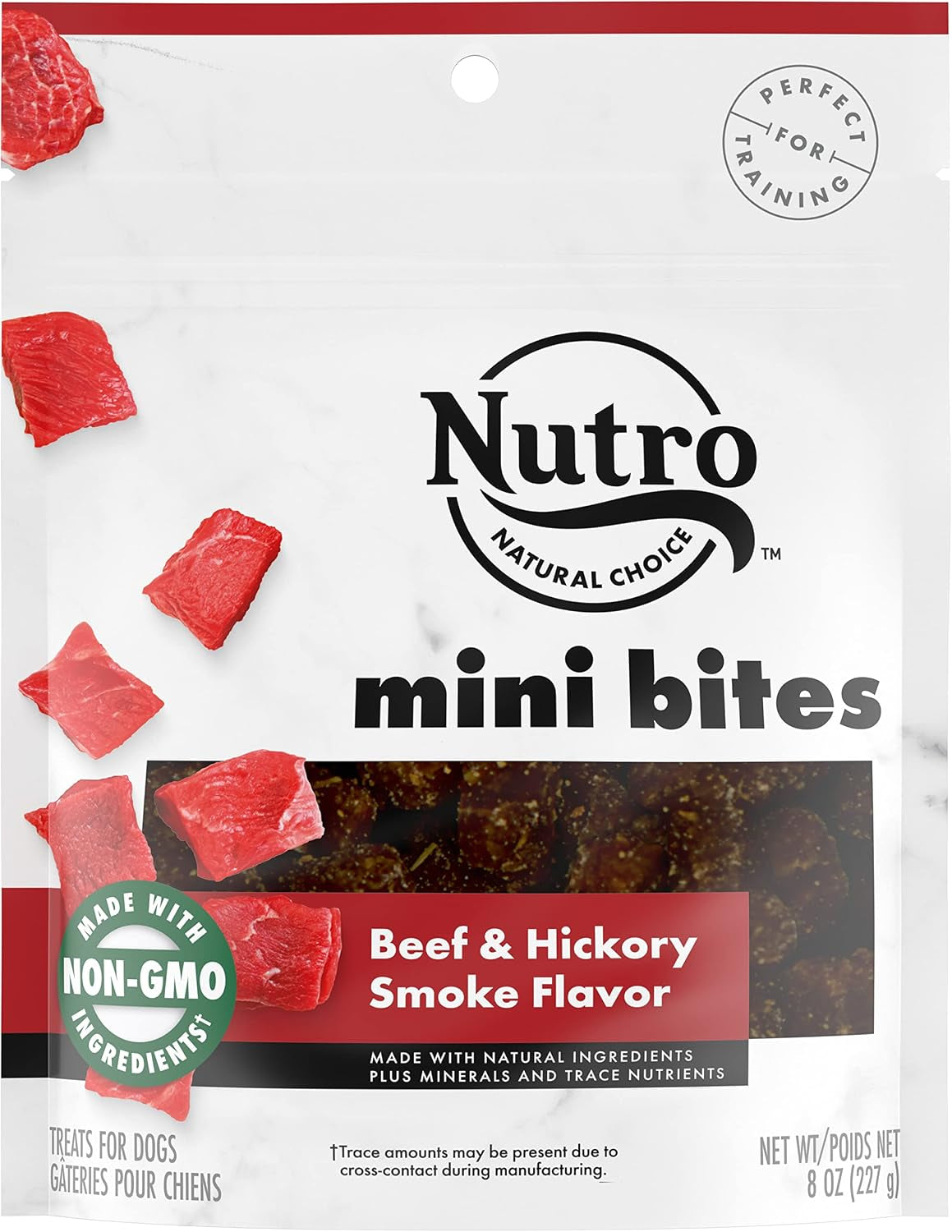 Mini Bites Dog Treats Beef & Hickory Smoke Flavor, 8 Oz Bag