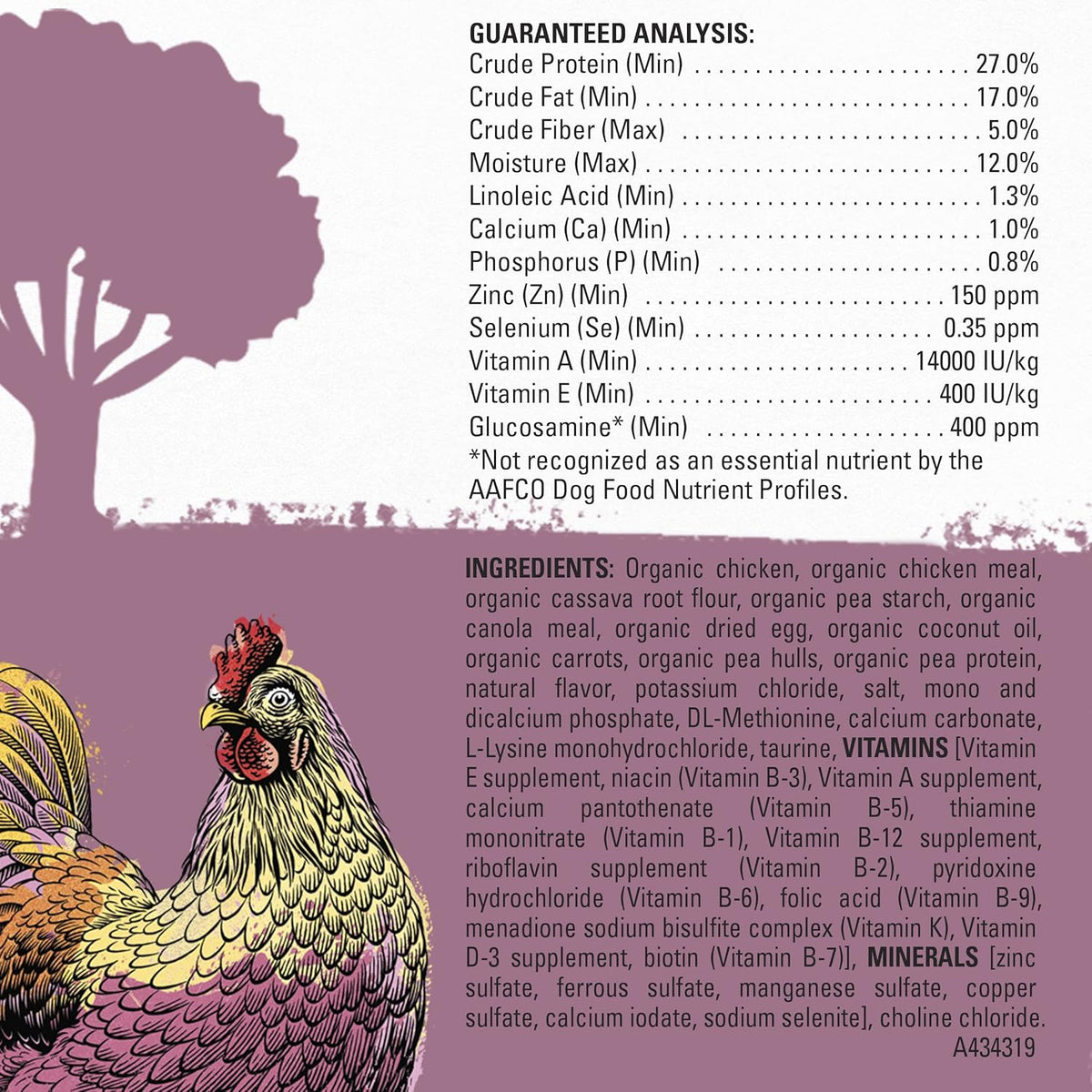 Purina High Protein Small Breed Adult Dry Dog Food, Organic Chicken, Egg & Carrot Recipe - 3 Lb. Bag