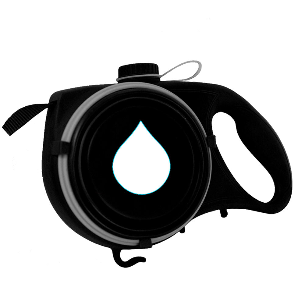 Portable Dog Leash with Built-in Water Bottle