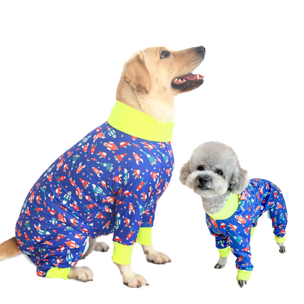 Cute Cartoon Dog Print Bodysuit – Everyday Fashion Suit for Pets