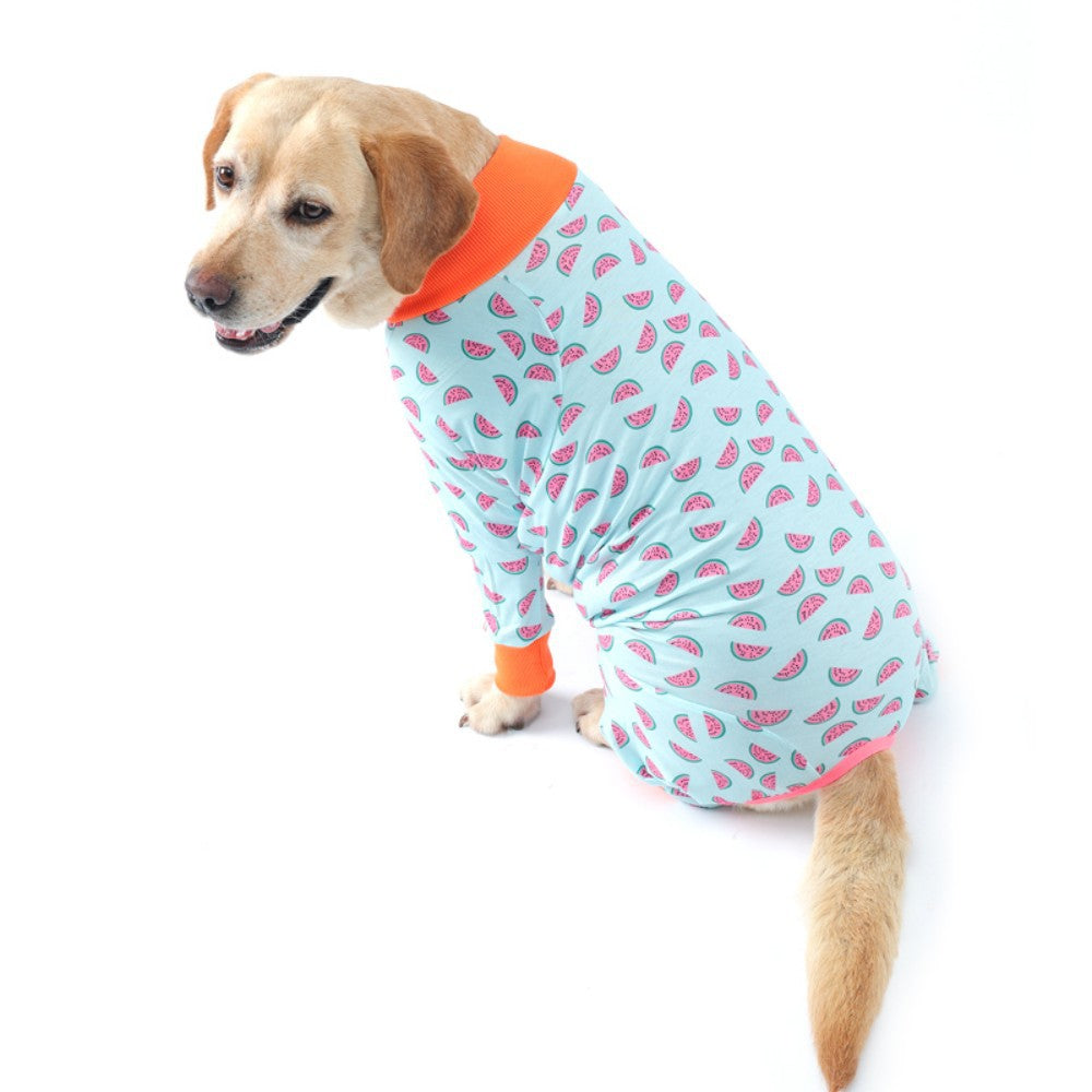 Dog Recovery Suit with Snowman Print – Post-Surgery & Wound Protection