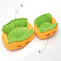 Hot Dog Shaped Pet Bed for Teddy and Golden Retrievers
