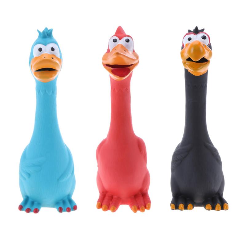 Squeaky Latex Chicken Dog Toy