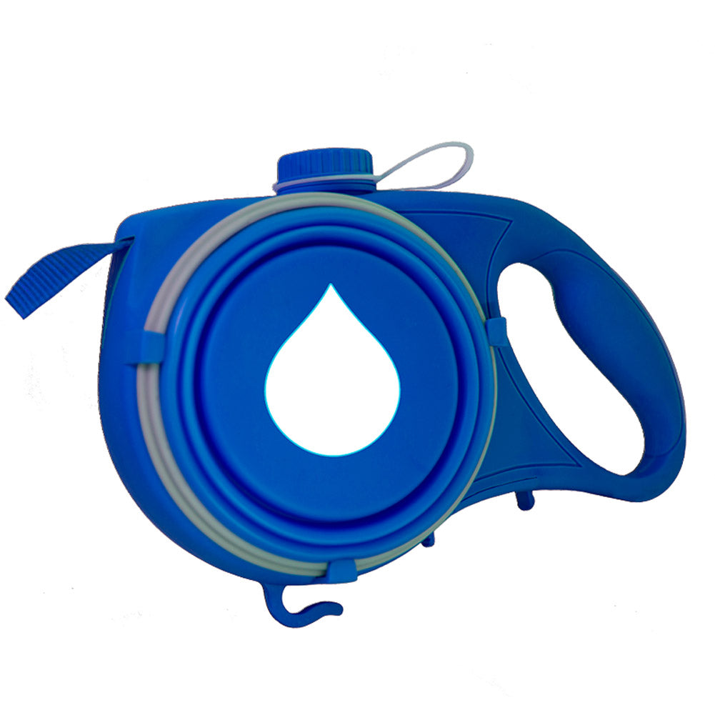 Portable Dog Leash with Built-in Water Bottle