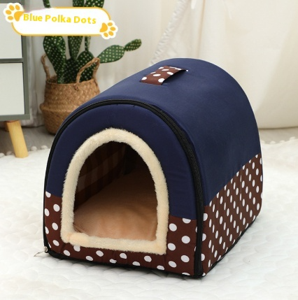 Portable Round Pet Bed with Handle
