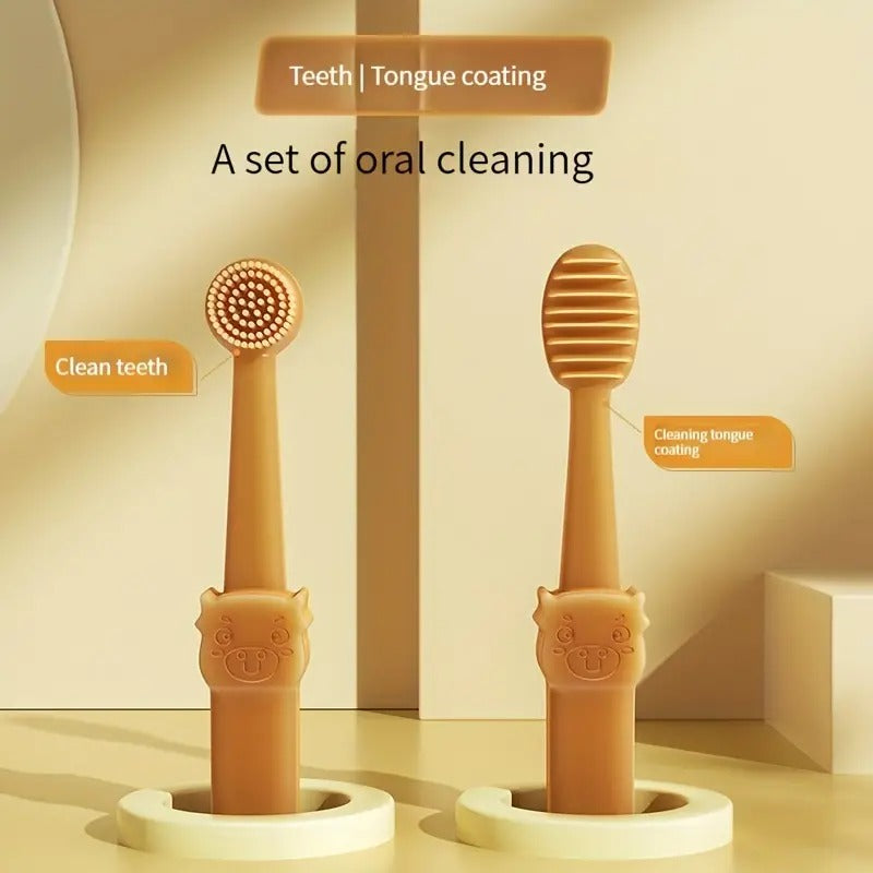 Cat and Dog Finger Toothbrush Set for Teeth Cleaning