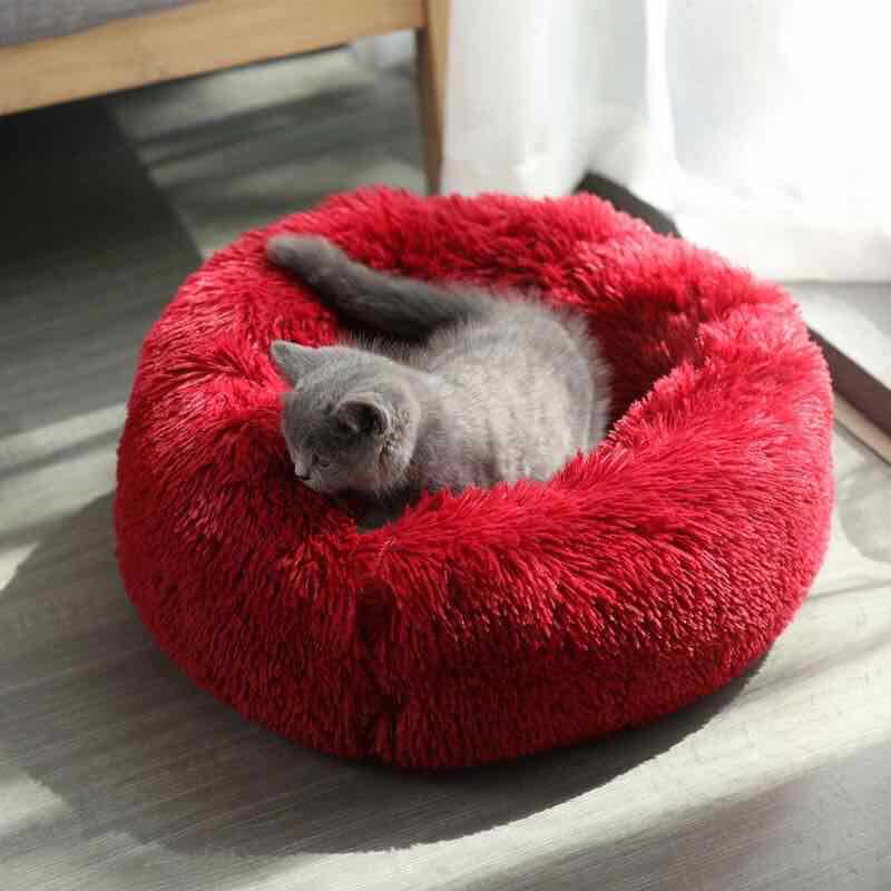 Round Plush Pet Bed for Dogs and Cats - Manufacturer Direct