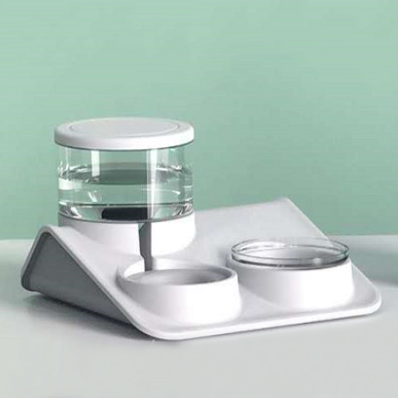 Automatic Pet Feeder with Double Bowls for Dogs and Cats