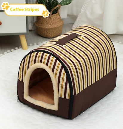 Portable Round Pet Bed with Handle