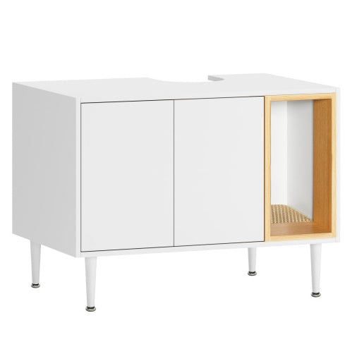 Bathroom Sink Cabinet With Cat Litter Box Enclosure