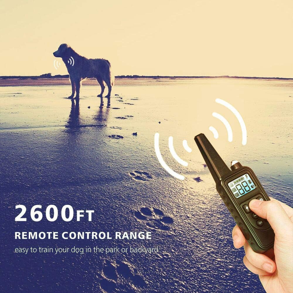 Dog Training Collar with Three Training Modes, Waterproof Training Collar, Long Range up to 2600Ft