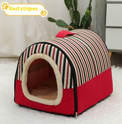 Portable Round Pet Bed with Handle