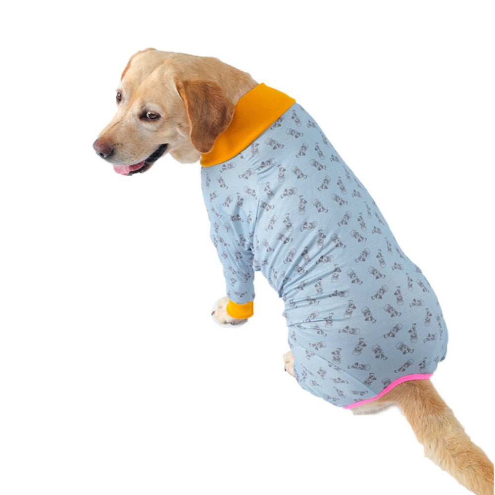 Cute Cartoon Dog Print Bodysuit – Everyday Fashion Suit for Pets