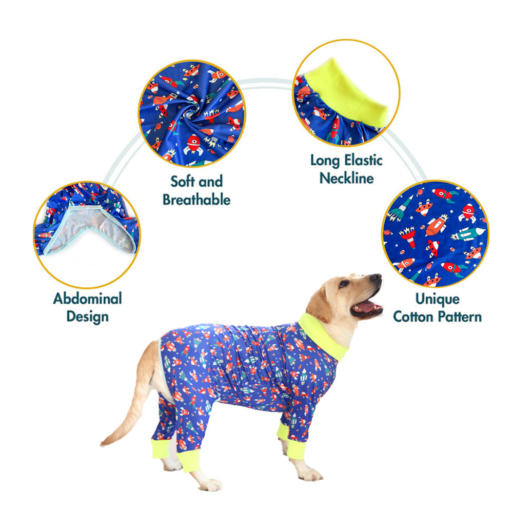 Cute Cartoon Dog Print Bodysuit – Everyday Fashion Suit for Pets