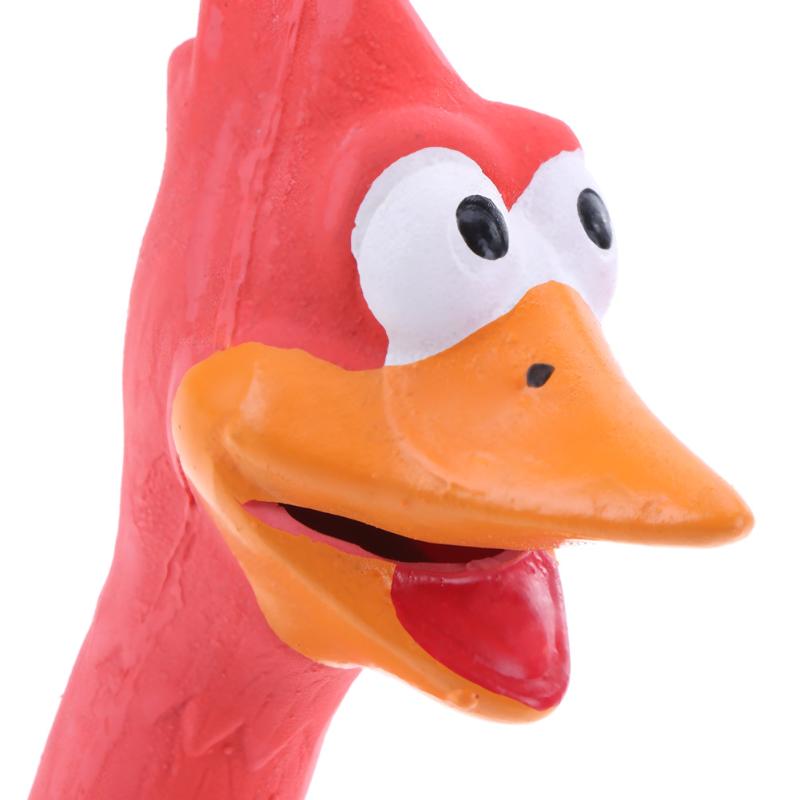 Squeaky Latex Chicken Dog Toy