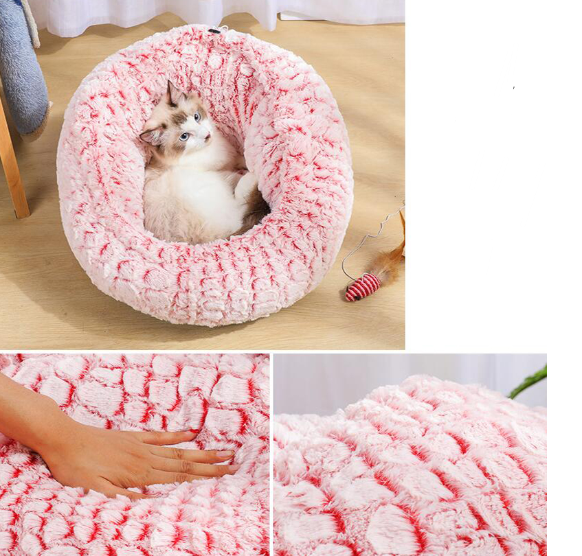 Plush Bed for Cats & Small Dogs