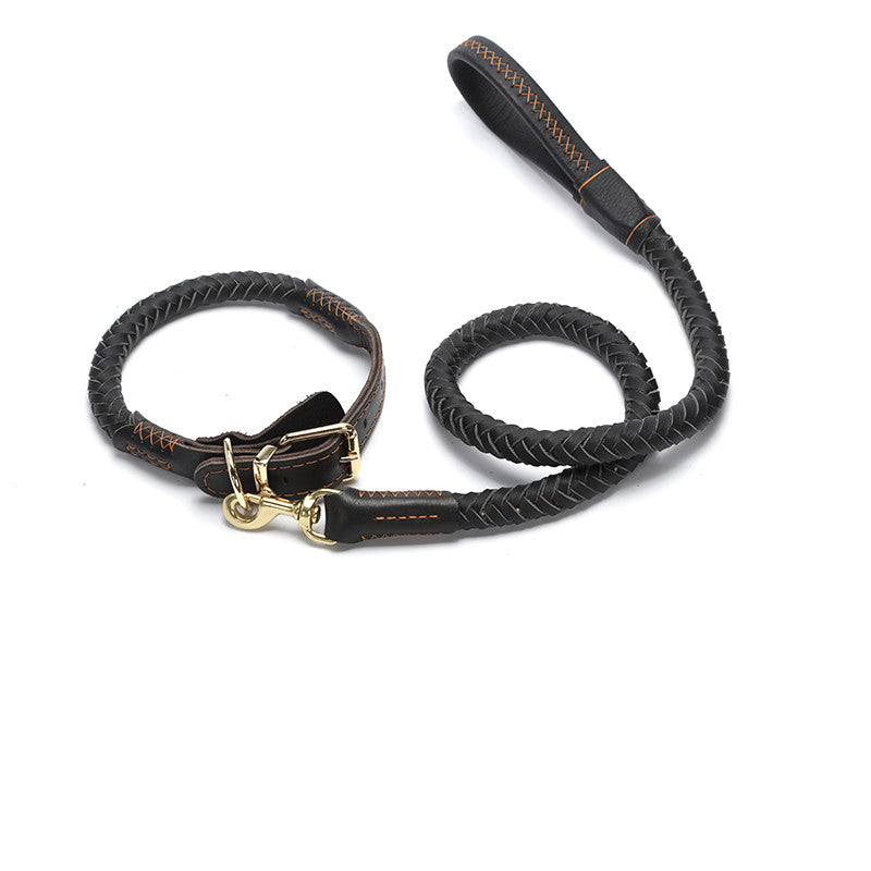 Adjustable Leather Dog Leash for Medium and Large Breeds