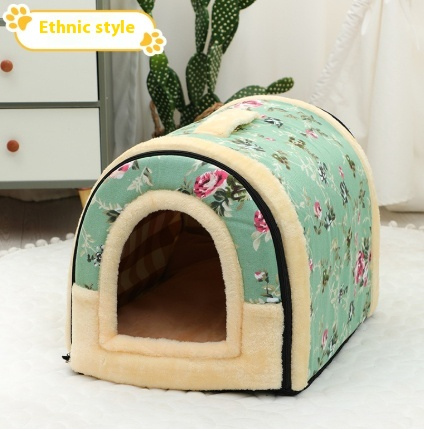 Portable Round Pet Bed with Handle