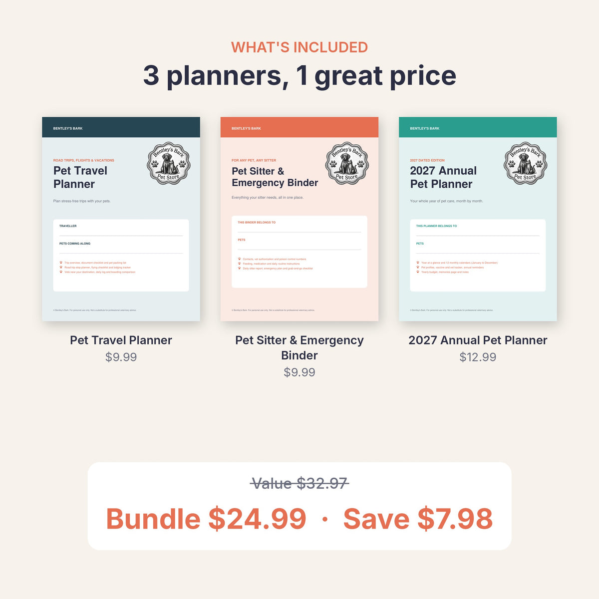How it works: buy, download all 3 PDFs in one file and print at home on US Letter paper